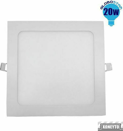 GloboStar Χωνευτό LED Panel 20W 23x23εκ. GloboStar Χωνευτό LED Panel 20W 23x23εκ.
