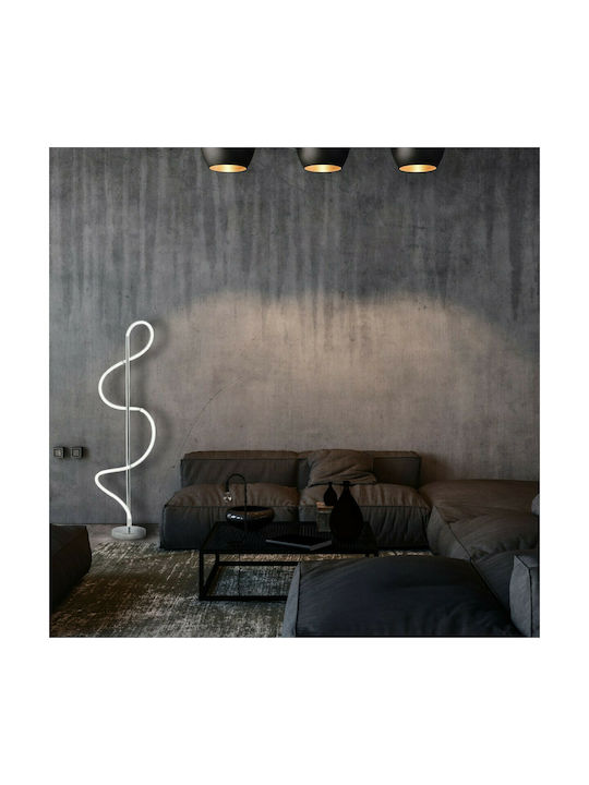 Hatzipantos Stores LED Floor Lamp H165xW28cm. with Natural White Light Silver