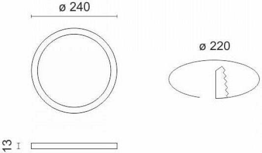 Spot Light Στρογγυλό Χωνευτό LED Panel 24W με Θερμό Λευκό Φως 3000K 24εκ.