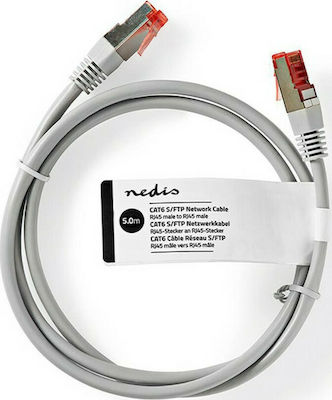 Nedis S/FTP Cat.6 Καλώδιο Δικτύου Ethernet 5m Γκρι