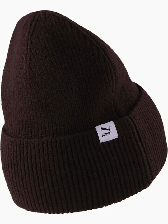 Beanie Masculin Căciulă cu Tricotaj Rib în culoarea Negru