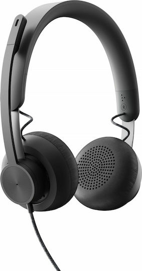 Logitech Zone Wired UC On Ear Multimedia Ακουστικά με μικροφωνο και σύνδεση USB