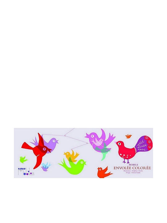 Djeco Kids Room Decorative Mobile Animals Green made of Wood Πουλάκια 80εκ.