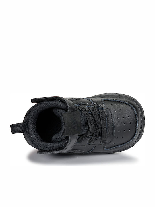 Court Court Borough MID 2 TDV Kids Sports Shoes with Hoop & Loop Closure Black