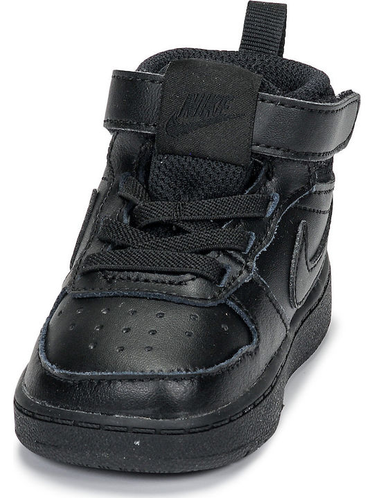 Court Court Borough MID 2 TDV Kids Sports Shoes with Hoop & Loop Closure Black