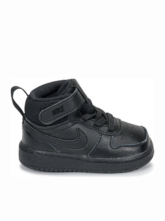 Court Court Borough MID 2 TDV Kids Sports Shoes with Hoop & Loop Closure Black