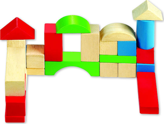 Classic World Junior Wooden Building Blocks for 1+ Year Olds 50 Pieces