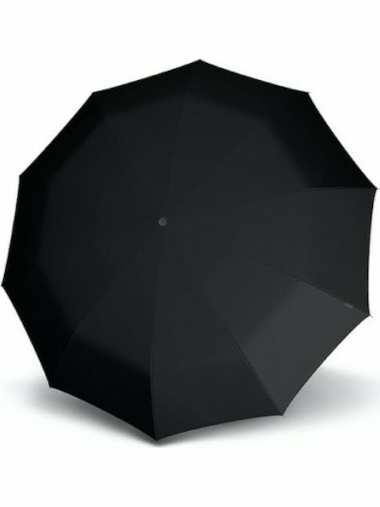Knirps Automat Umbrelă de ploaie cu baston de mers pe jos Neagră