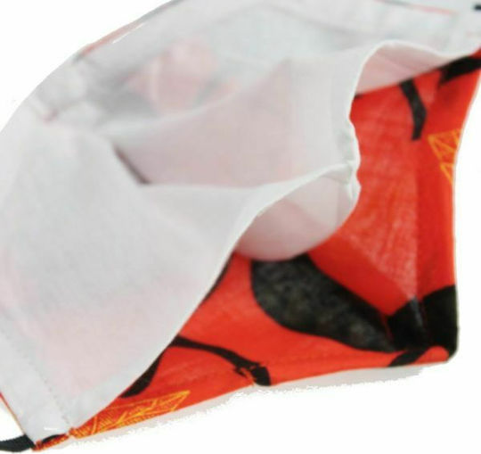 Synchronia Fabric Mask with Filter Pocket & Wire Protective Mask Fabric Medium Orange BHP001M-M-LO 1pcs