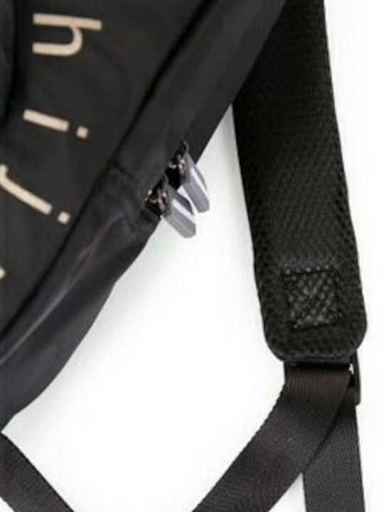 Childhome ABC Black Gold Σχολική Τσάντα Πλάτης Δημοτικού Μαύρη