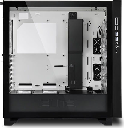 Sharkoon Elite Shark CA300T Gaming Midi Tower Computer Case with Side Window and RGB Lighting White