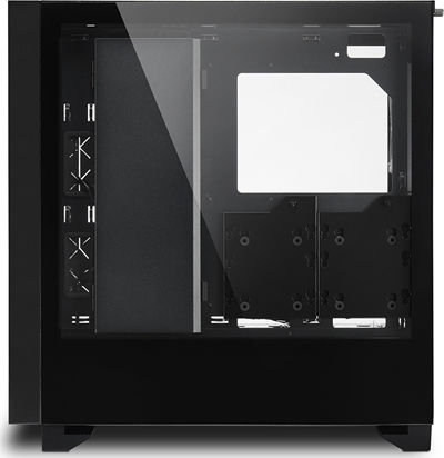 Sharkoon Elite Shark CA300T Геймърско бюро Midi Tower Компютърна кутия със страничен прозорец и RGB осветление Черен