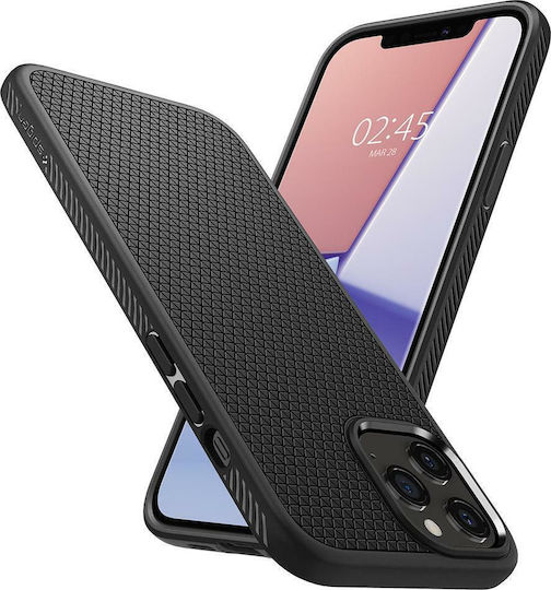 Spigen Liquid Air Back Cover Σιλικόνης Μαύρο (iPhone 12 Pro Max)