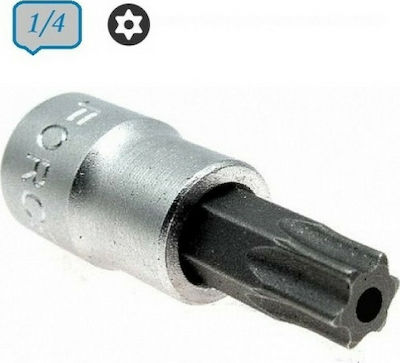 Force Cheie tubulară cu Vârf Torx și Patrat de Prindere 1/4'' Dimensiune T8x32mm 1buc