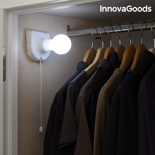 InnovaGoods LED Lumină Globul pentru dulapuri cu Alimentare cu baterie și Autocolant de montare 1buc