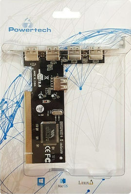 Powertech Card de control PCI cu 5 porturi USB 2.0
