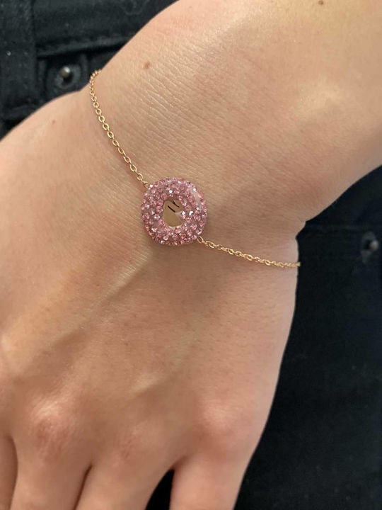 Bracelet with Swan - ROSE GOLD