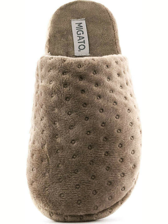 Migato Terry Winter Women's Slippers in Beige color