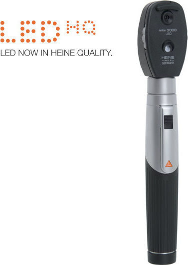 Heine Mini 3000 Ophthalmoskop Schwarz Black Velvet-Black Metal