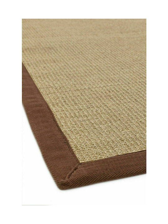 Asiatic London Sisal Teppich Sommer Korbweide Linen / Chocolate Leinen / Schokolade