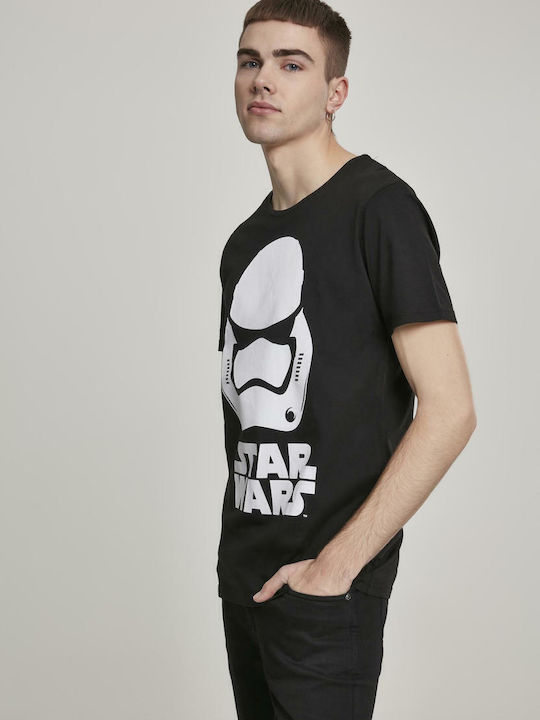 Merchcode Trooper T-shirt Star Wars Μαύρο Βαμβακερό