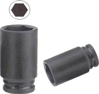 Force Socket Pneumatic Hex Long with Square Drive 1" Diameter 33mm