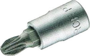 Force Socket 1/4" Pozidriv Walnut with Philips Head and Socket 1/4'' Pz2x32mm