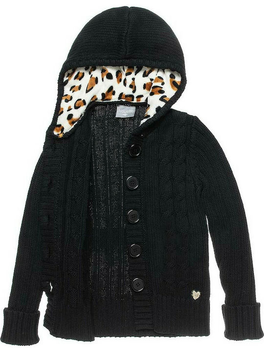 Alouette Kids Cardigan Hooded Black