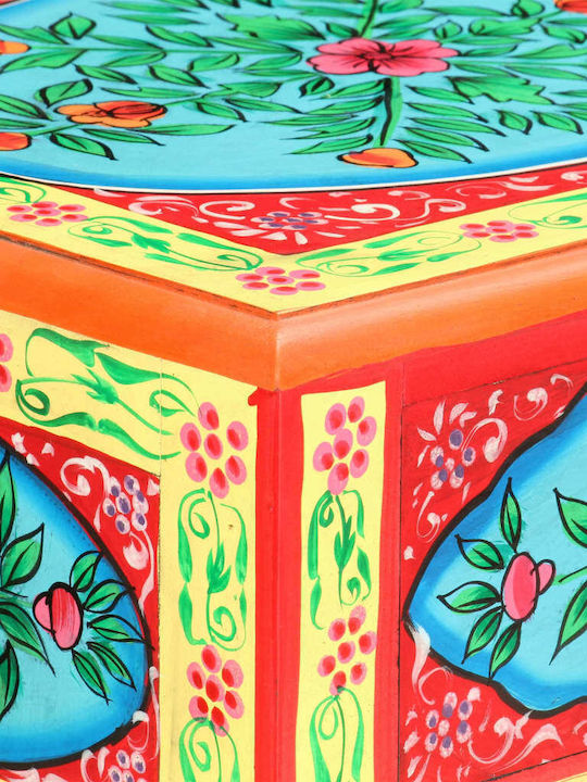 Solid Wood Console Table Multicolour L80xW35xH75cm