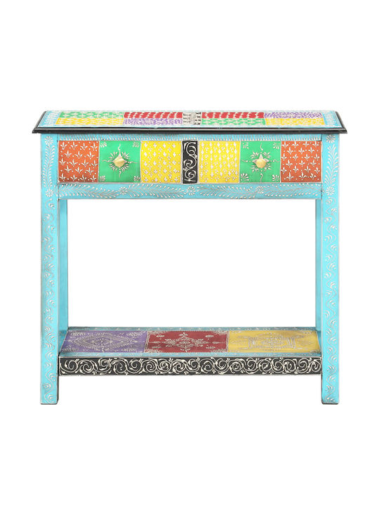 Solid Wood Console Table Multicolour L80xW35xH75cm
