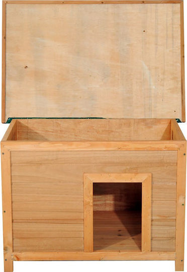 Pawhut Къщичка за Куче Дърво За Външно Ползване Кафяв 85x58x58см