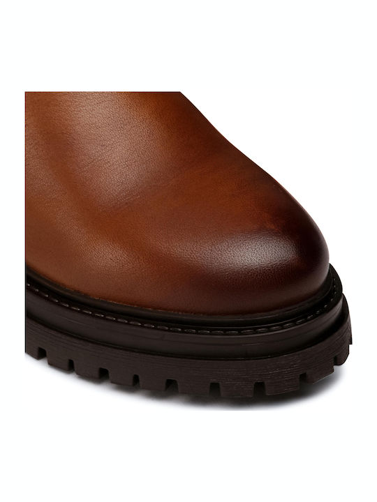 D Iridea M Leather Women's Ankle Boots Tabac Brown