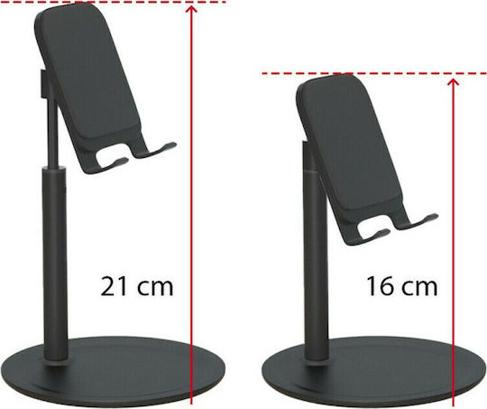 Hurtel Telescopic Desk Stand for Mobile Phone in Black Colour