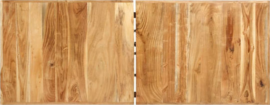 Τραπέζι Μπαρ από Μασίφ Ξύλο & Μέταλλο 180x70x107εκ.