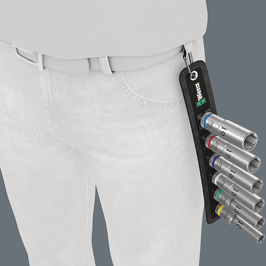 Wera Prize Hexagonale Lungi Cu Gazdă Cadru 1/2" Set 6 Bucăți