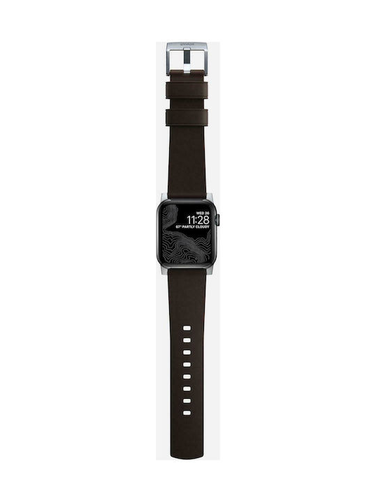 Nomad Active Strap Pro Λουράκι Δερμάτινο Ασημί (Apple Watch 42/44/45mm)