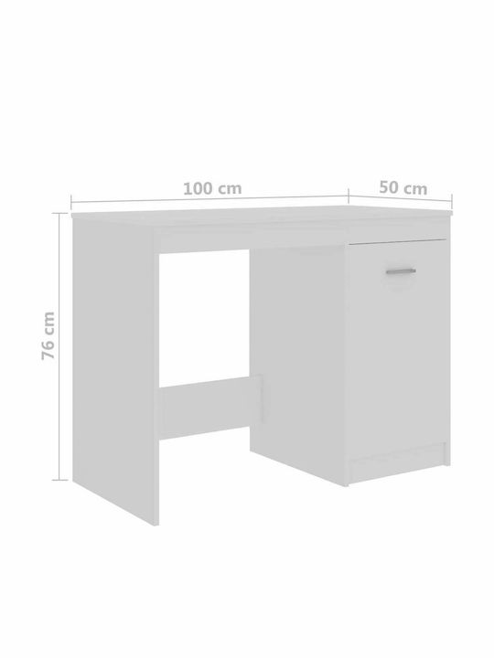 Бюро Дървено Бяло 140x50x76см