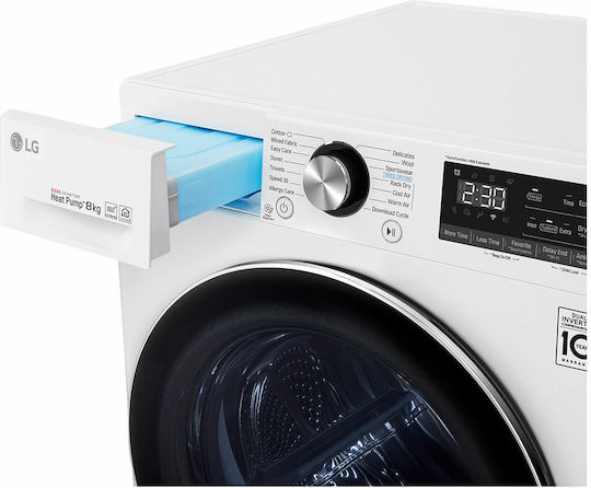 LG RC80V9AV3W Στεγνωτήριο 8kg με Αντλία Θερμότητας