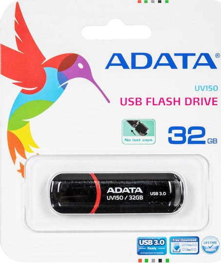 Adata DashDrive UV150 32GB USB 3.0 Stick Μαύρο