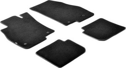 Lampa Set of Front and Rear Mats 4pcs for Alfa Romeo Mito 2008 Black