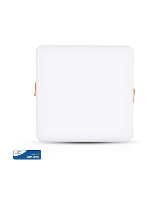 V-TAC Pătrat Metalic Spot Încorporat cu LED Integrat și Lumină Alb Natural 10W 750lm Alb 12x12cm. 1buc V-TAC Pătrat Metalic Spot Încorporat cu LED Integrat și Lumină Alb Natural 10W 750lm Alb 12x12cm. 1buc
