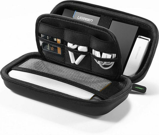 Ugreen Protective Case Shockproof Carrying Case for 2.5mm HDD or SSD Hard Disk with Space for Axisuar Black (40707)