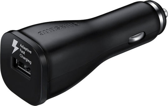 Samsung Φορτιστής Αυτοκινήτου 15W 2A Γρήγορης Φόρτισης με μία Θύρα: 1xUSB μαζί με Καλώδιο Micro-USB Μαύρος