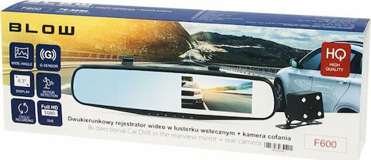 Blow F600 Set Oglindă cu Camera DVR Auto 1080P cu Ecran 4.3" și Cameră Pentru Marșarier