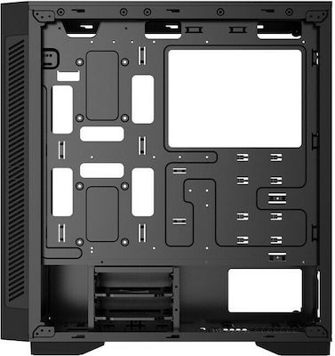 Deepcool Matrexx 55 Gaming Midi Tower Κουτί Υπολογιστή με Πλαϊνό Παράθυρο και RGB Φωτισμό Μαύρο