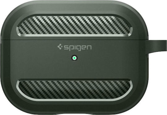 Spigen Rugged Armor Case Silicone in Green color for Apple AirPods Pro