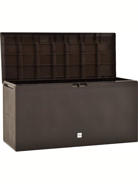 vidaXL Outdoor Storage Box 290lt Brown L114xW47xH60cm