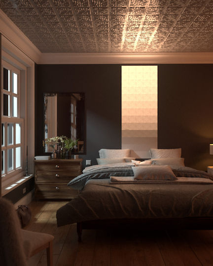 Nanoleaf Canvas Smarter Kit WiFi Lustră Decorativă Hexagon Alb 9buc