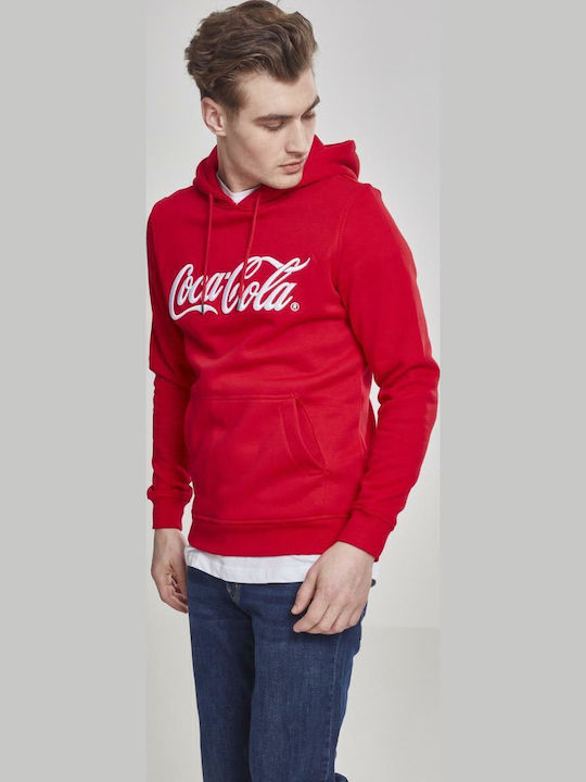 Merchcode Coca Cola Classic Φούτερ με Κουκούλα Κόκκινο
