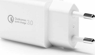 Spigen Wall Adapter with USB-A port 18W Quick Charge 3.0 in White Colour (F111)